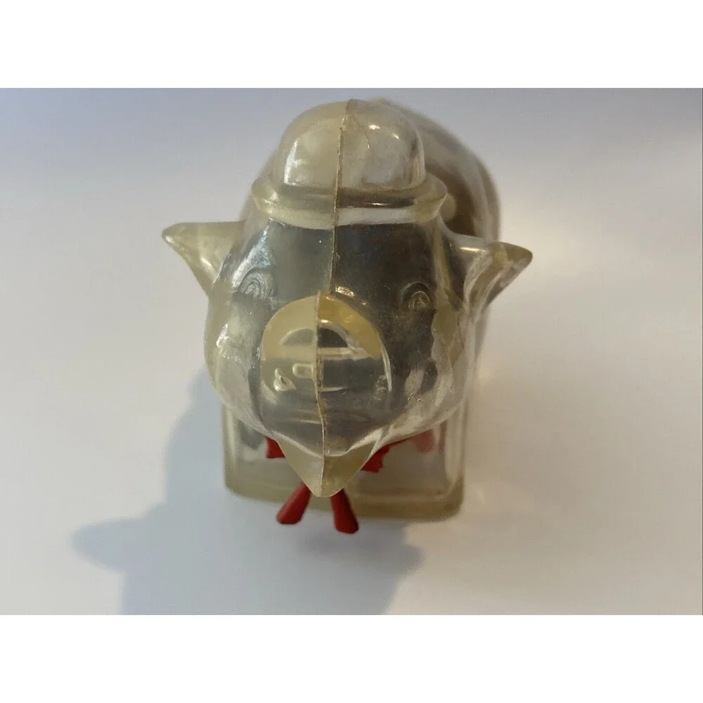 Vintage Plastic Piggy Bank Full Of Jacks Game 2 Bouncy Balls Pick Up Jacks Old